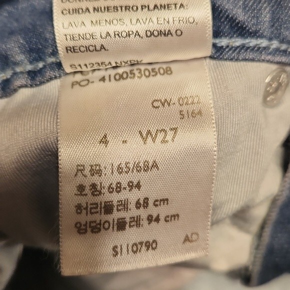 Signature Levi Strauss Women's High-Rise Straight Leg Jeans Size 27 US 4 - Picture 8 of 8